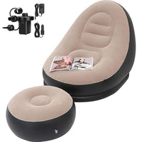 Inflatable Flocked Bean Bag Chair