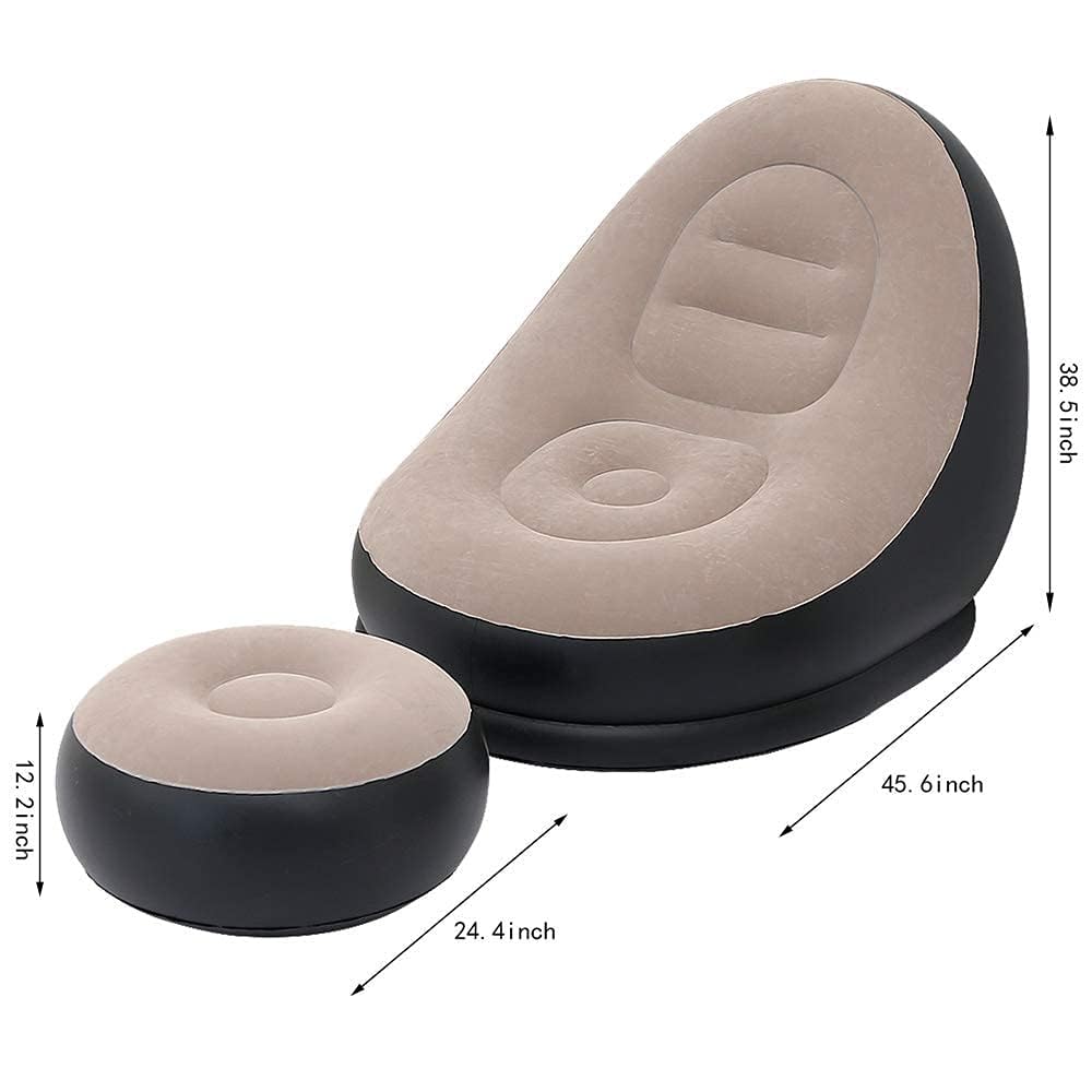 Inflatable Flocked Bean Bag Chair