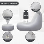 Inflatable Flocked Bean Bag Chair