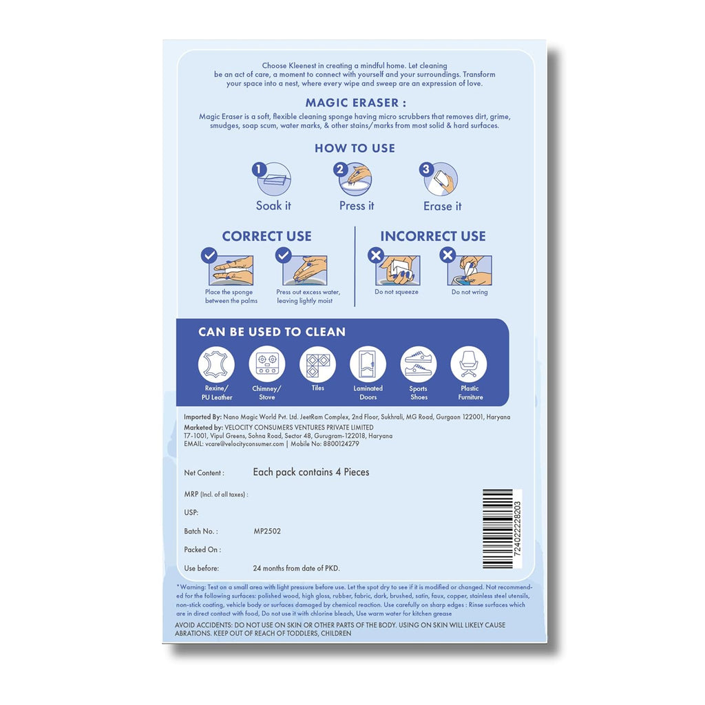 Kleenest Magic Eraser Cleaning Sponge